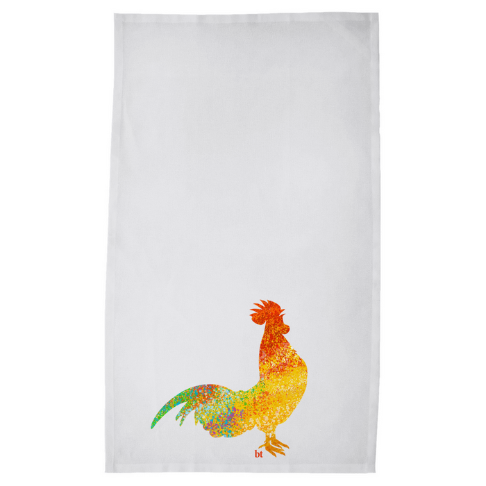 Crowing Rooster Kitchen Tea Towel