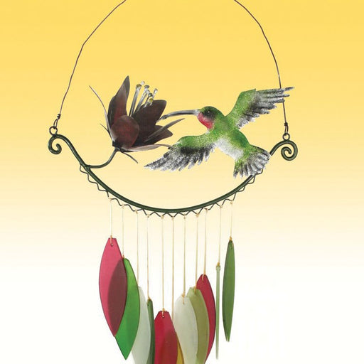 Hummingbird and Flower Chime 4.5 IN x 11 IN x 19.5 IN