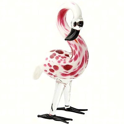 Handmade Milano Art Flamingo Glass Animal 4 IN 