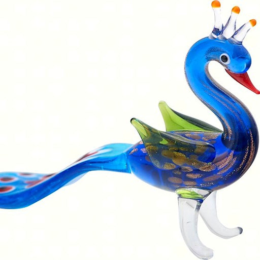 Milano Art Peacock Glass Animal Hand Crafted