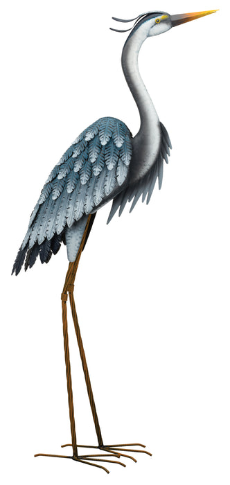 Hand Crafted Blue Heron Up Statue 44 IN