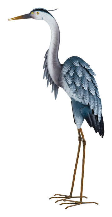 Hand Crafted Blue Heron Up Statue 27.3 IN x 13 IN x 6.5 IN