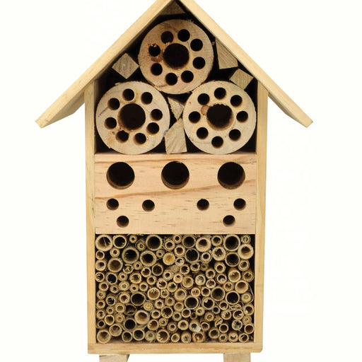 Bamboo And Wood Bee And Insect Hotel 11 IN X 5 IN X 5 IN