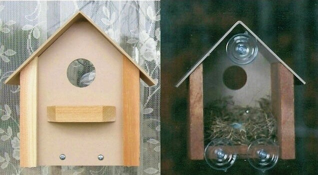 Clear Plastic Window Bird House 7 IN x 6 IN x 8 IN