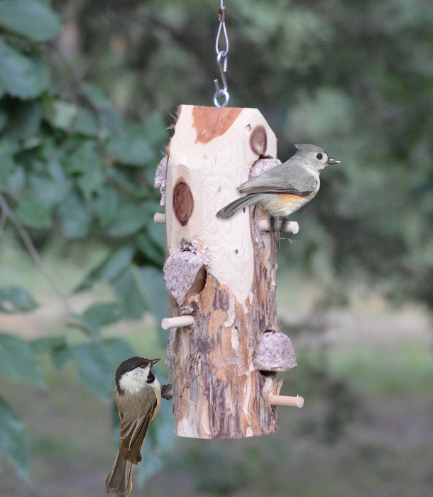 13 IN 3 Plug Suet Log With Perches