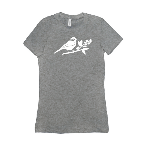 Bella + Canvas Women's Fit Cut Chickadee Illustration Graphic T-Shirt