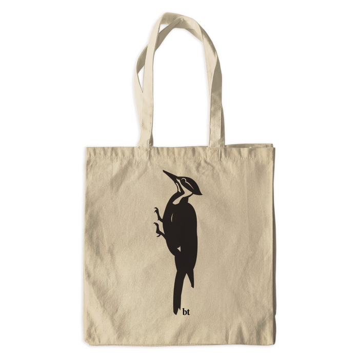 Canvas Pileated Woodpecker Silhouette Tote Bag