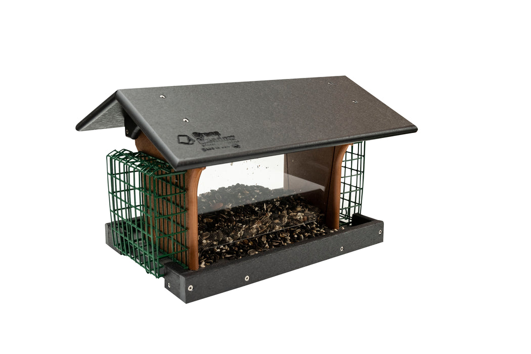 Green Meadow Deluxe Seed & Suet Combo Bird Feeder — Hang Mount