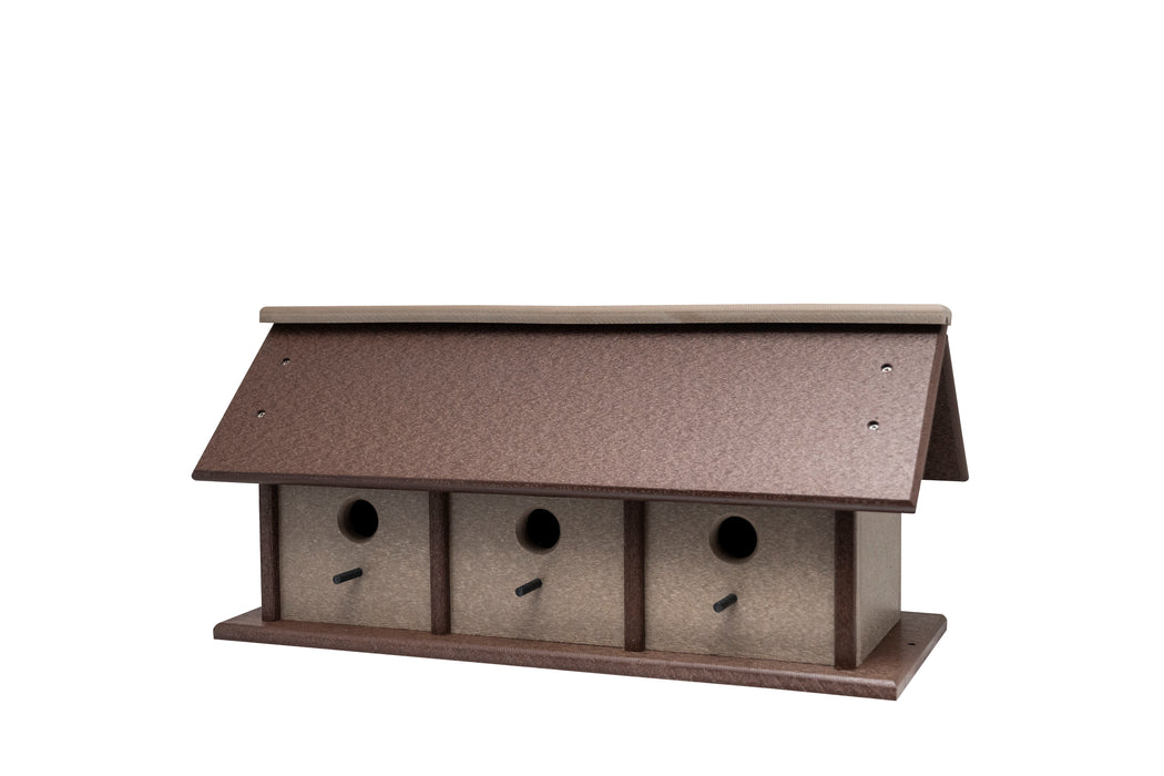 Green Meadow Post Mount Triple Bird House