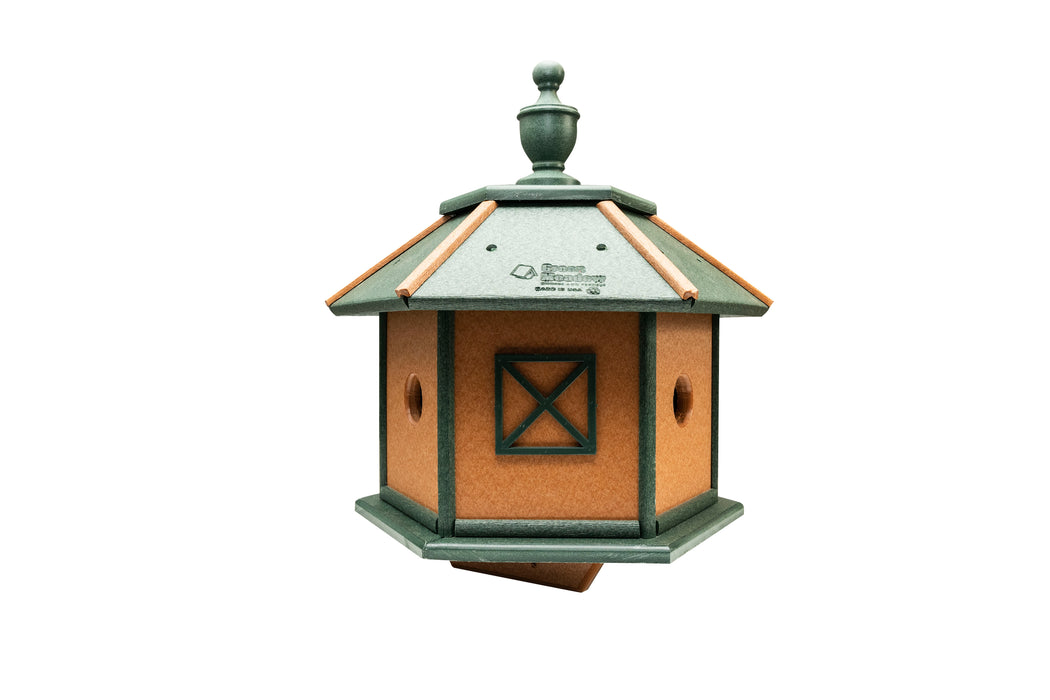 Gazebo 3-Room Post Mount Bird House 17 IN