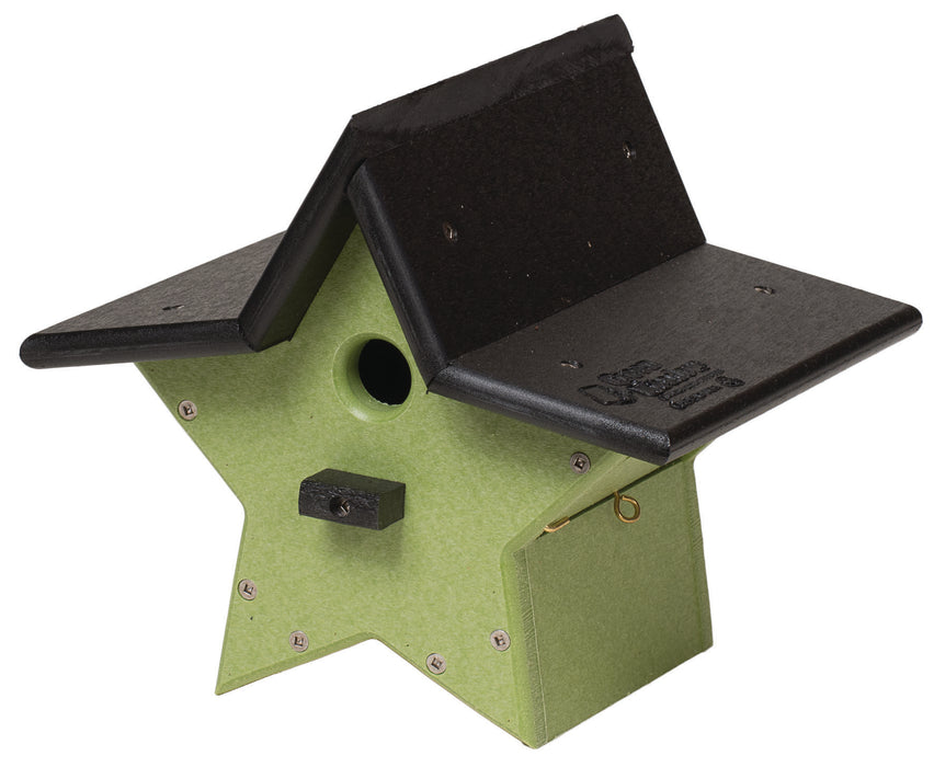 Green Meadow Star Wren or Chickadee Hanging House