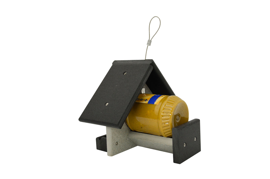 Green Meadow Peanut Butter Jar Holder Hanging Feeder