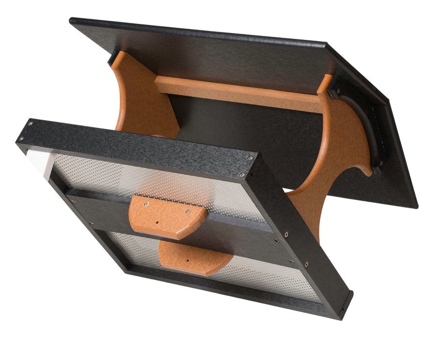 Deluxe Fly-Through Open Tray Post Mount Bird Feeder 15 IN