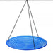 Blue Swirls Hanging Glass Birdbath 13 IN