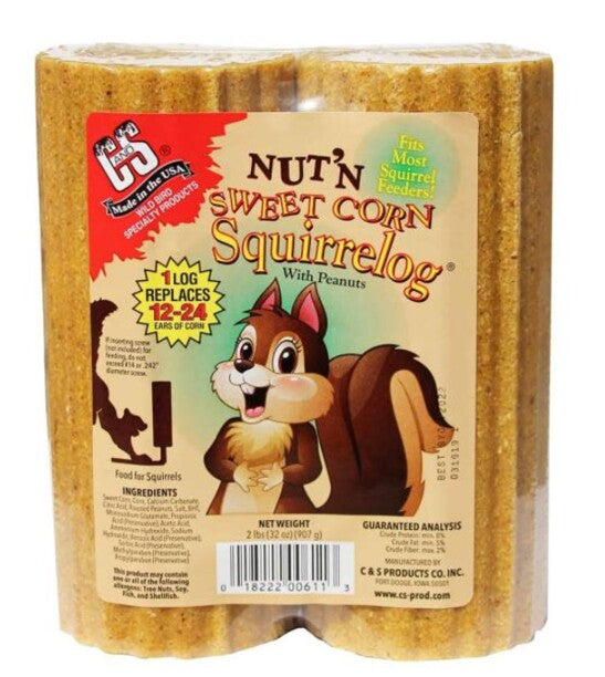 Nut And Sweet Corn Squirrel Log 32 OZ