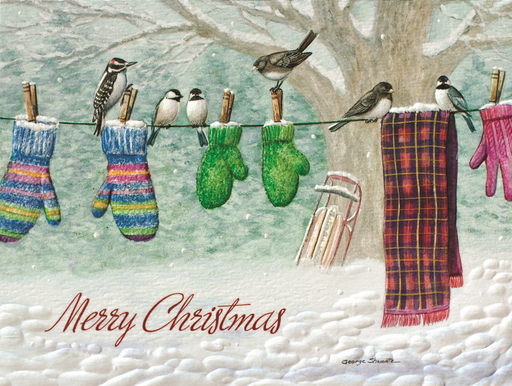 Birds on a Christmas Card