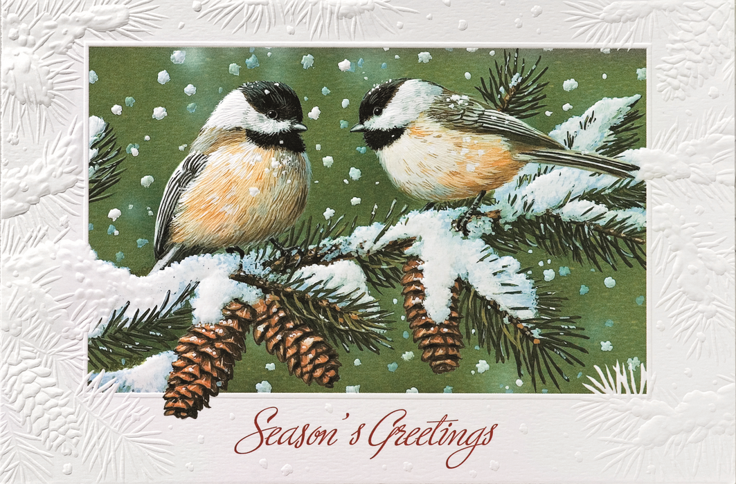 Chickadee Chat Christmas Card 16/Box