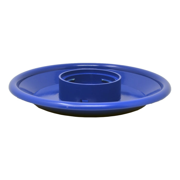 Blue plastic lid on a white background