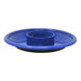 Blue plastic lid on a white background