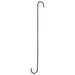 Black metal hook on a white background