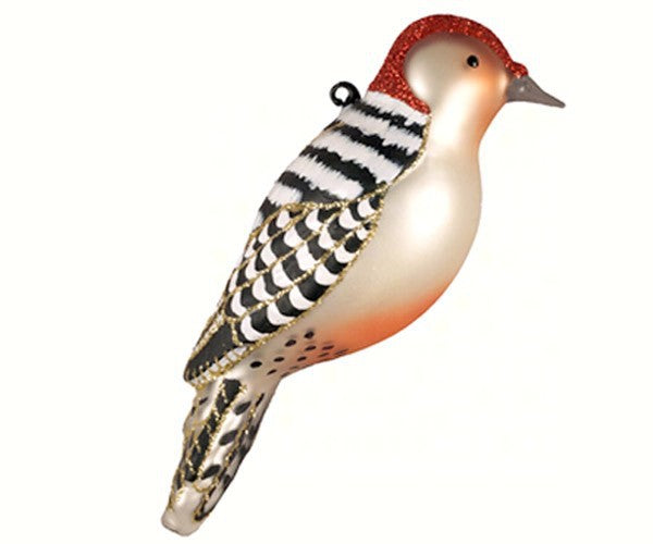 Product Bundle Includes: Cobane Pileated Woodpecker, Red Bellied Woodpecker, Red Headed Woodpecker, and Downy Woodpecker Glass Ornaments