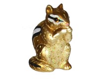 Chipmunk Ornament Hand Blown Glass 3.5 IN