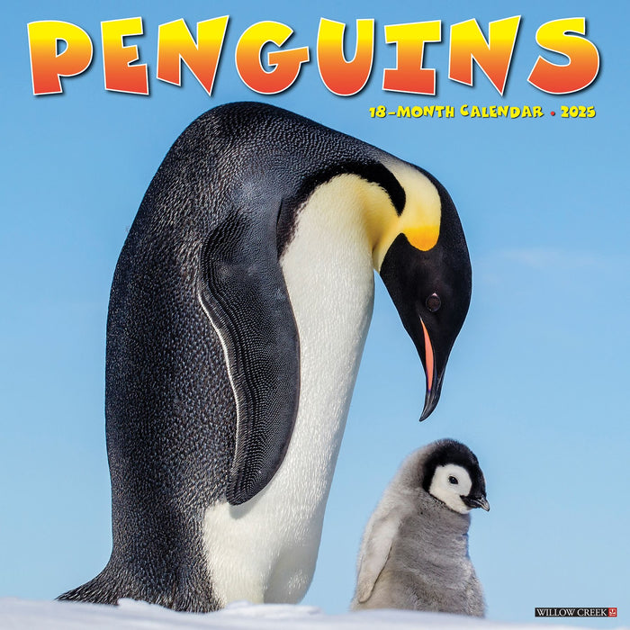 2025 Penguins Wall Calendar 12 IN