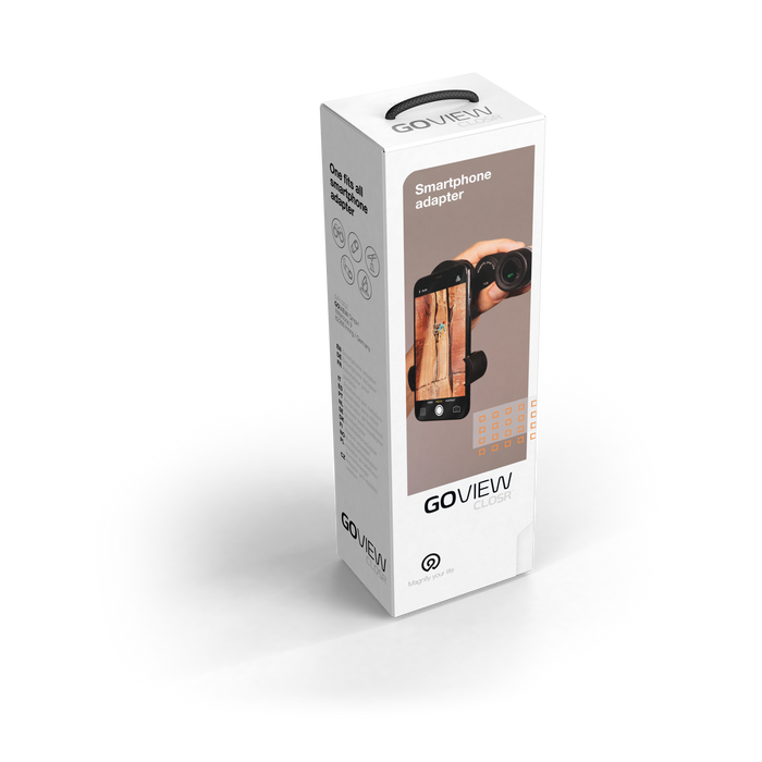 GO VIEW smartphone adapter packaging on a white background