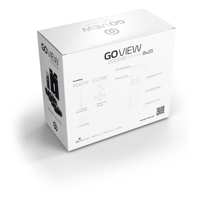 GO VIEW microscope packaging box on a white background
