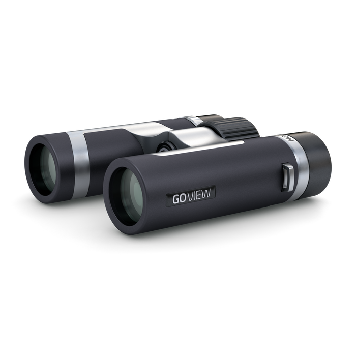 Black binoculars with 'GO VIEW' branding on a white background