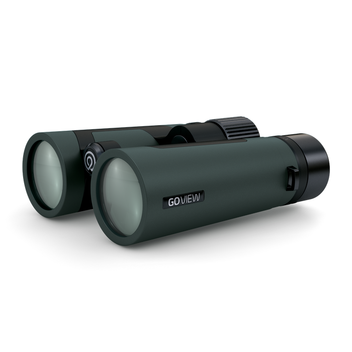 Green binoculars with 'GO VIEW' branding on a white background