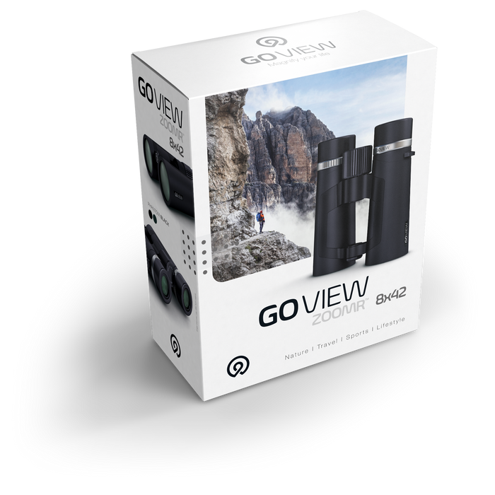 GO VIEW binoculars packaging on a white background