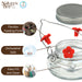 Clear container with red feeding ports and lids, featuring 'Nature's Way' branding.