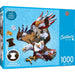 Jigsaw puzzle box with eagle-themed design and 'Contours' branding