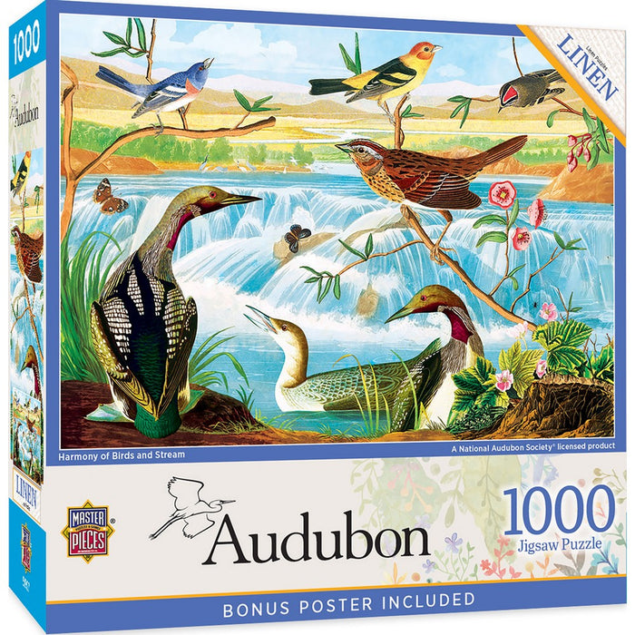 Audubon 1000-piece puzzle box with birds and nature design