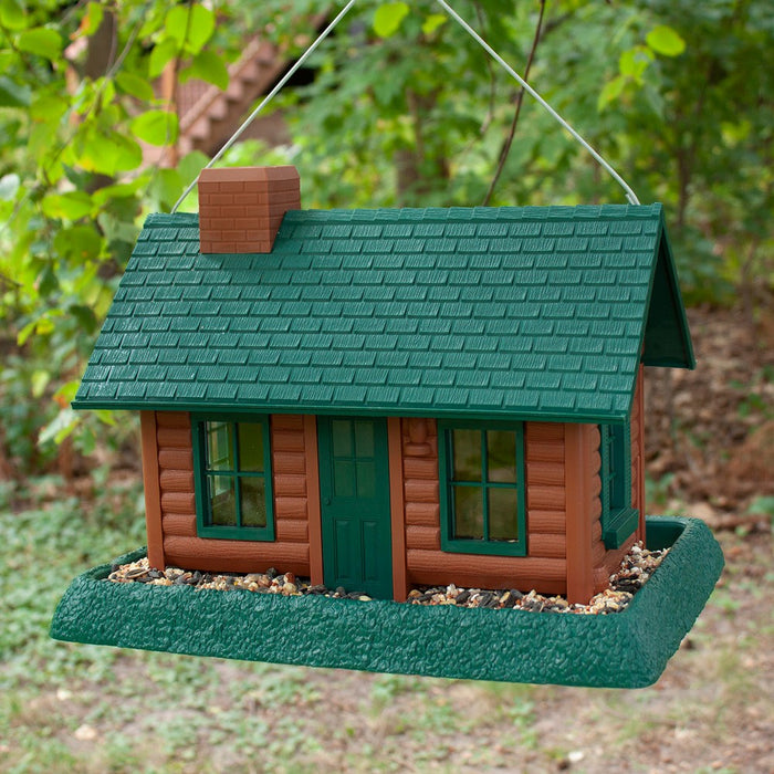 Large Log Cabin Birdfeeder