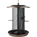 Bird feeder with mesh design on a white background