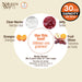 Nature's Way product label with ingredients and capacity information on a beige background