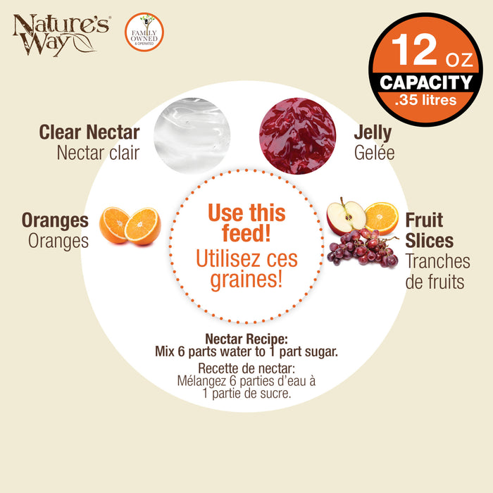 Nature's Way product label with ingredients and capacity information on a beige background