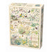 Jigsaw puzzle box with spring-themed design on a white background