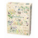Jigsaw puzzle box with summer-themed design featuring flowers, birds, and butterflies on a white background.