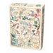 Jigsaw puzzle box with winter-themed design featuring birds and nature elements.