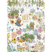 Illustration of plants and flowers with text 'Save the Bees, Plant These' on a white background.