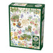 Cobble Hill puzzle box with floral and gardening design on a white background