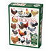 Cobble Hill puzzle box featuring illustrations of chickens on a white background