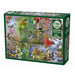 Jigsaw puzzle box featuring a colorful illustration of various birds in a natural setting, with 'Cobble Hill' branding.