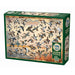 Cobble Hill puzzle box featuring ducks on a lake with a green border