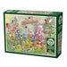 Cobble Hill 1000-piece puzzle box featuring hummingbirds and flowers on a white background