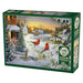 Cobble Hill puzzle box with winter scene and cardinals on a snowy landscape