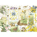Illustration of animals and nature elements around a window with a butterfly inside.